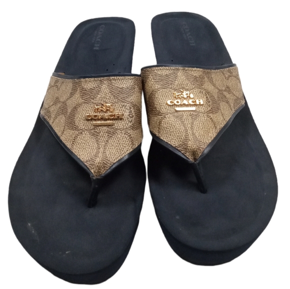 coach janice flip flops